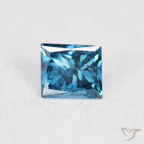 0.05ct Natural Azul Diamante, Cuadrado, VS-SI