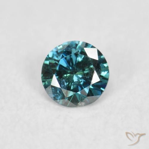 0.05ct Natural Verde Diamante, Redondo, VS-SI