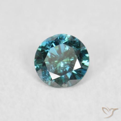 Diamante Verde natural de 0.05 ct, Redondo, VS-SI