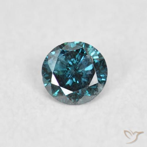 0.05ct Natural Azul Diamante, Redondo, VS-SI