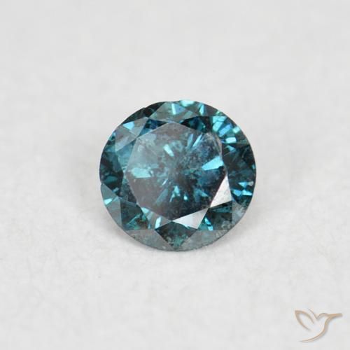 Diamante Azul natural de 0.05 ct, Redondo, VS-SI