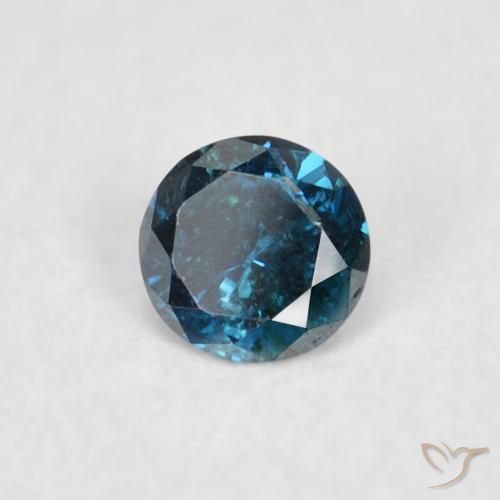 Diamante Azul natural de 0.04 ct, Redondo, VS-SI