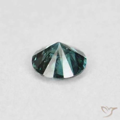 Diamante Verde natural de 0.05 ct, Redondo, VS-SI