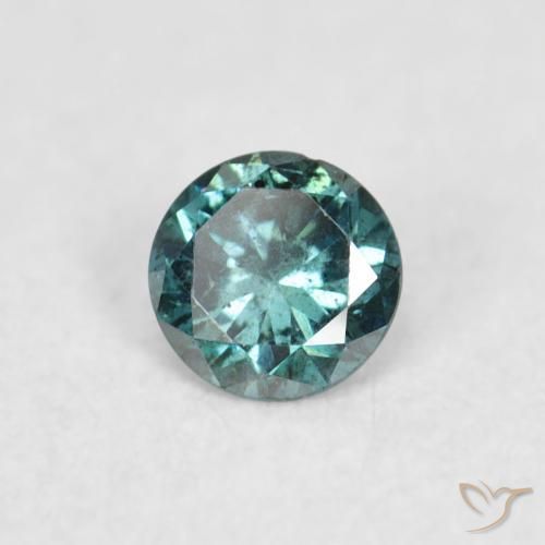 Diamante Verde natural de 0.05 ct, Redondo, VS-SI
