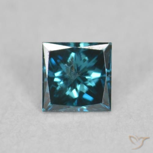 0.07ct Natural Azul Diamante, Cuadrado, VS