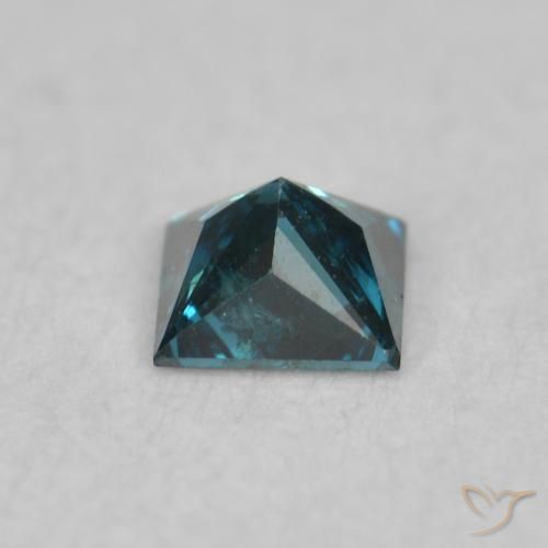 Diamante Azul natural de 0.07 ct, Cuadrado, VS