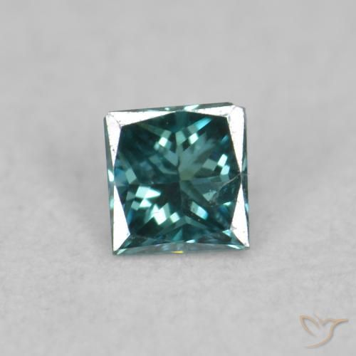 0.05ct Natural Azul Diamante, Cuadrado, VS