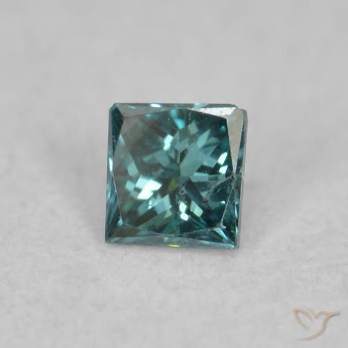 Diamante Azul natural de 0.05 ct, Cuadrado, VS