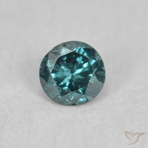 0.05ct Natural Azul Diamante, Redondo, SI