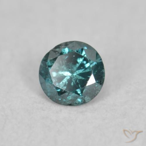 Diamante Azul natural de 0.05 ct, Redondo, SI