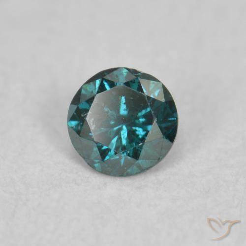Diamante Azul natural de 0.06 ct, Redondo, SI