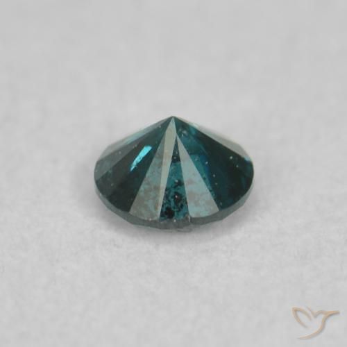 Diamante Azul natural de 0.06 ct, Redondo, SI