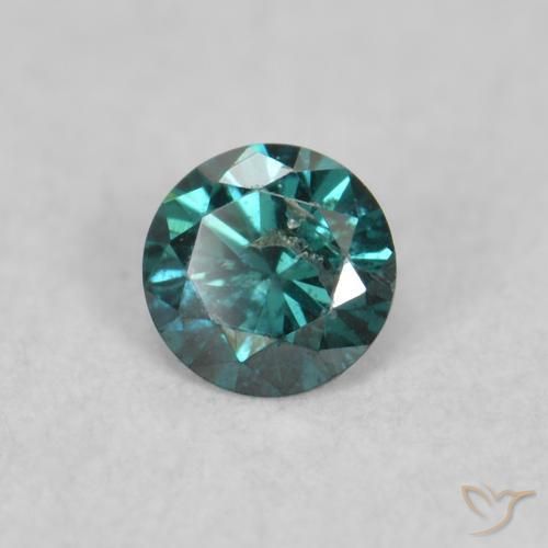 Diamante Verde natural de 0.05 ct, Redondo, SI