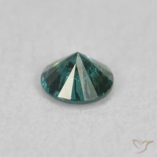 Diamante Verde natural de 0.05 ct, Redondo, SI