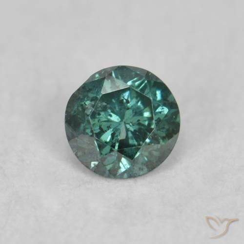 0.07ct Natural Verde Diamante, Redondo, SI