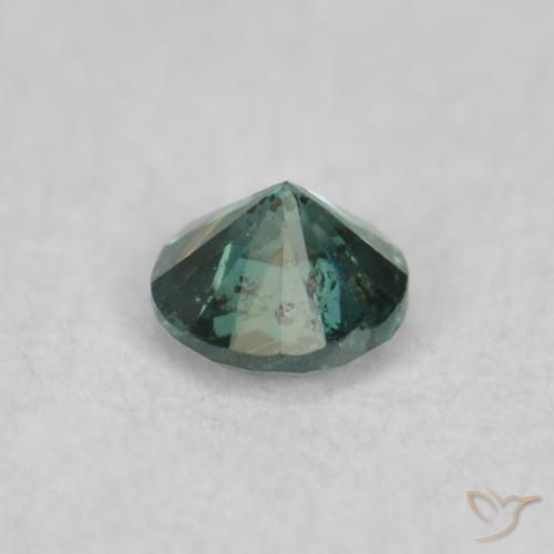 Diamante Verde natural de 0.07 ct, Redondo, SI