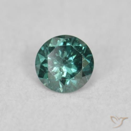 Diamante Verde natural de 0.05 ct, Redondo, SI