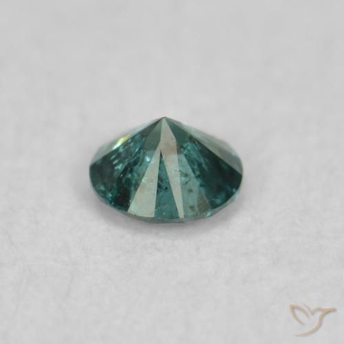 Diamante Verde natural de 0.05 ct, Redondo, SI