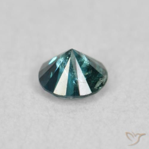 Diamante Verde natural de 0.05 ct, Redondo, SI