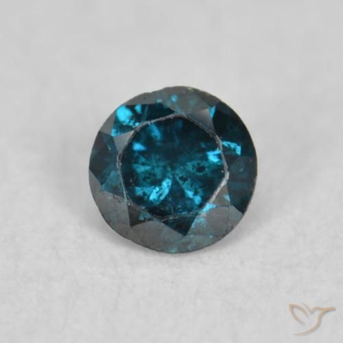 0.07ct Natural Azul Diamante, Redondo, VS