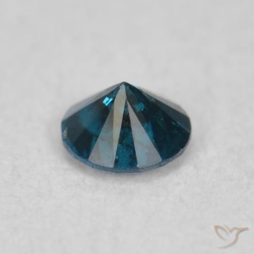 Diamante Azul natural de 0.07 ct, Redondo, SI
