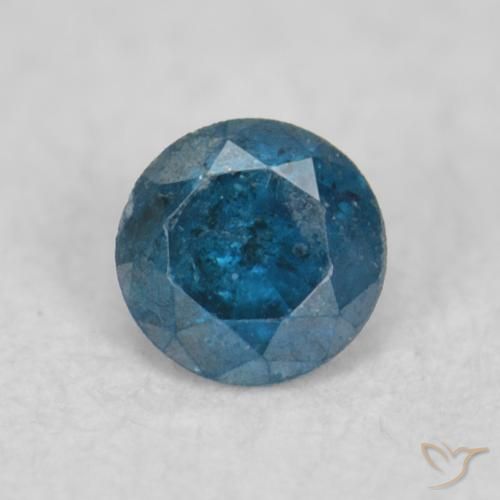 0.04ct Natural Azul Diamante, Redondo, SI