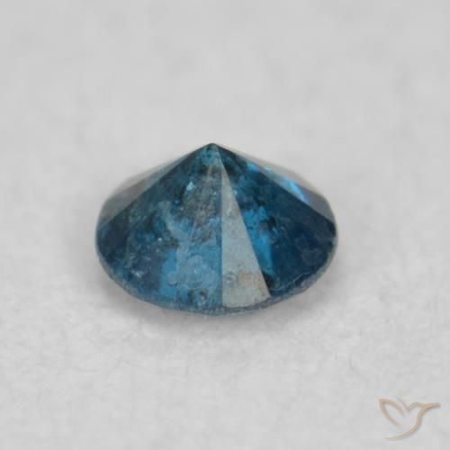 Diamante Azul natural de 0.04 ct, Redondo, SI