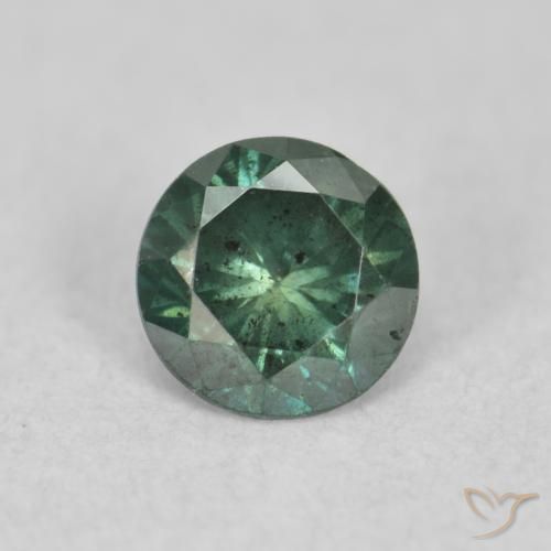 0.21ct Natural Verde Diamante, Redondo, VS-SI