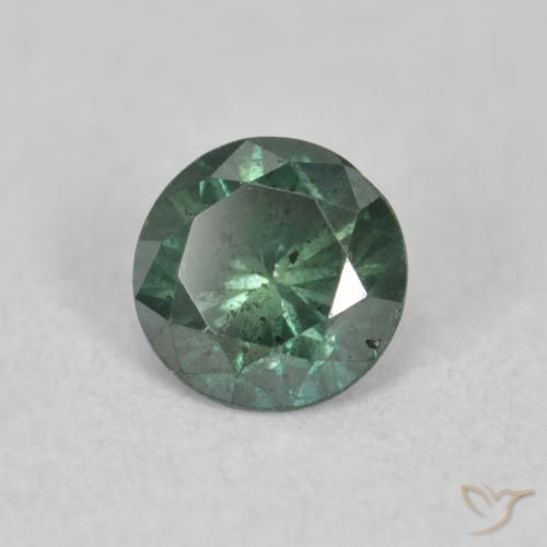 Diamante Verde natural de 0.21 ct, Redondo, VS-SI