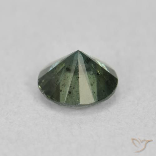 Diamante Verde natural de 0.21 ct, Redondo, VS-SI