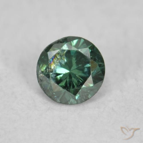 0.05ct Natural Verde Diamante, Redondo, VS-SI
