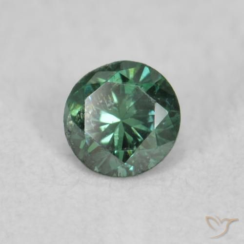 Diamante Verde natural de 0.05 ct, Redondo, VS-SI