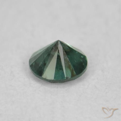 Diamante Verde natural de 0.05 ct, Redondo, VS-SI