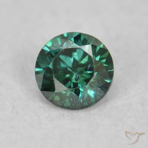0.04ct Natural Verde Diamante, Redondo, VS-SI