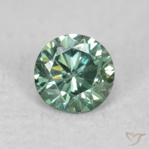 0.08ct Natural Verde Diamante, Redondo, VS-SI
