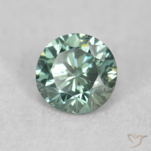 Diamante Verde natural de 0.08 ct, Redondo, VS-SI