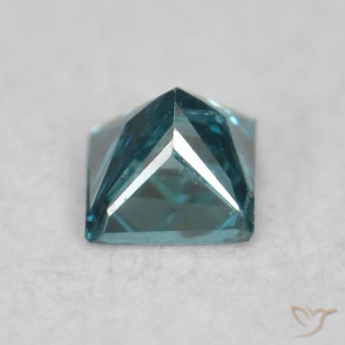Diamante Azul natural de 0.06 ct, Cuadrado, VS-SI