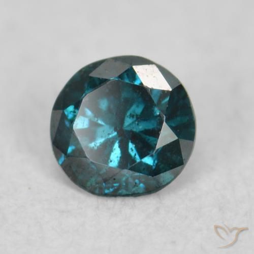 Diamante Azul natural de 0.06 ct, Redondo, VS-SI