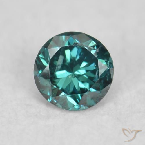 0.06ct Natural Verde Diamante, Redondo, VS-SI
