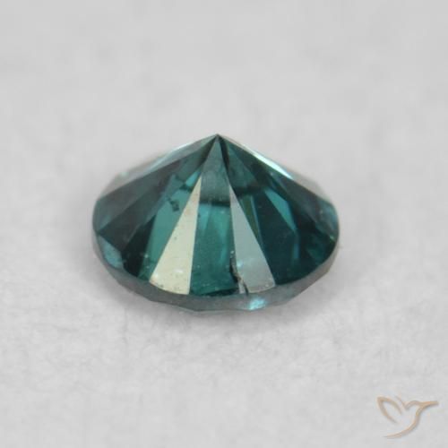 Diamante Verde natural de 0.06 ct, Redondo, VS-SI
