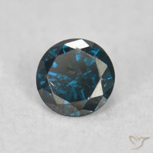 Diamante Azul natural de 0.04 ct, Redondo, VS-SI