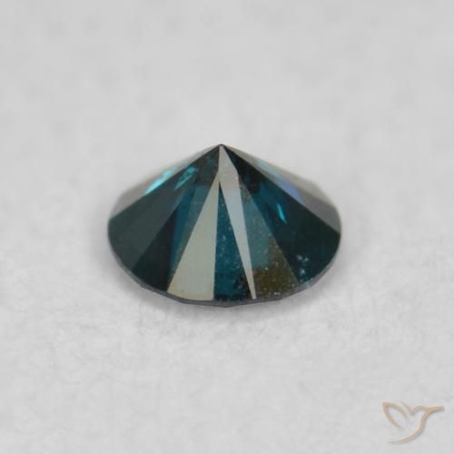 Diamante Azul natural de 0.04 ct, Redondo, VS-SI