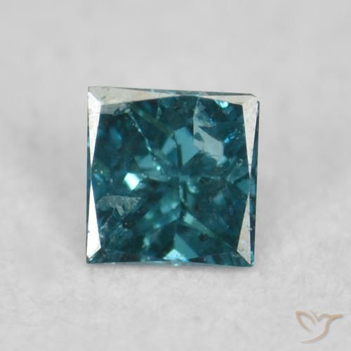 0.03ct Natural Azul Diamante, Cuadrado, VS-SI