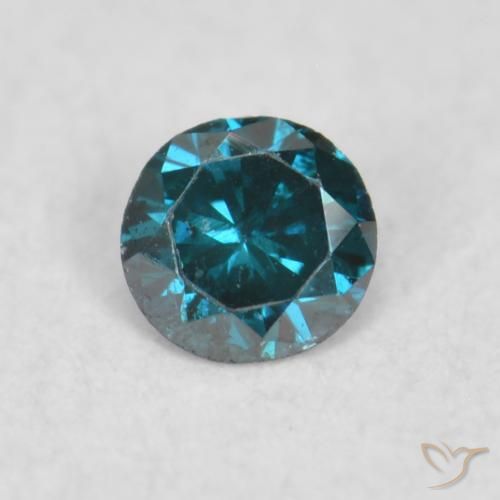 0.03ct Natural Azul Diamante, Redondo, VS