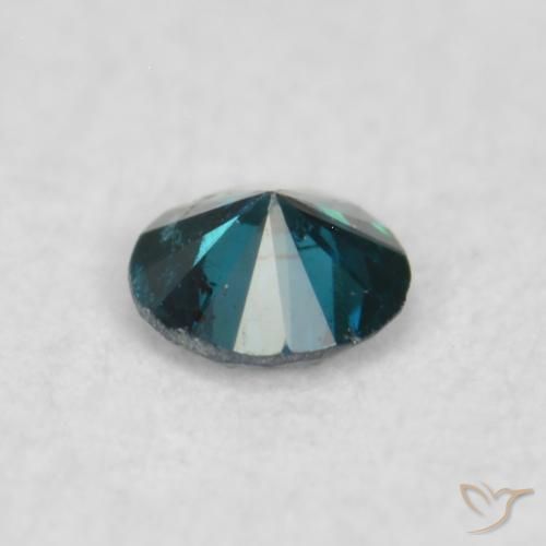 Diamante Azul natural de 0.03 ct, Redondo, VS
