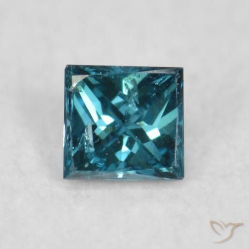 0.03ct Natural Azul Diamante, Cuadrado, VS