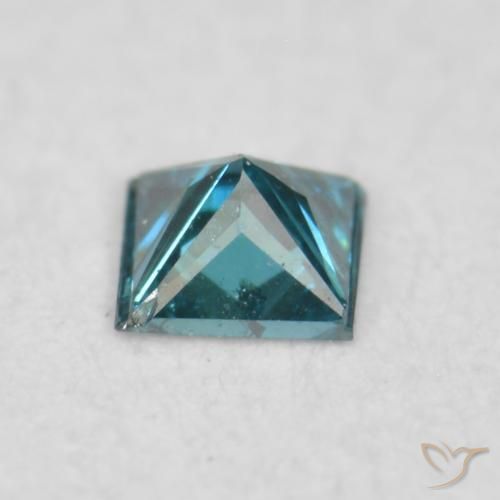 Diamante Azul natural de 0.03 ct, Cuadrado, VS