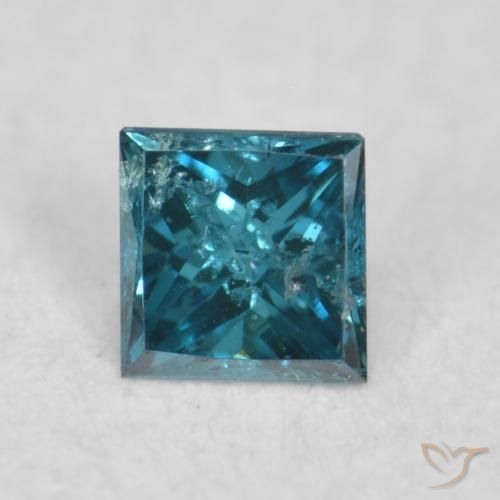 0.04ct Natural Azul Diamante, Cuadrado, VS