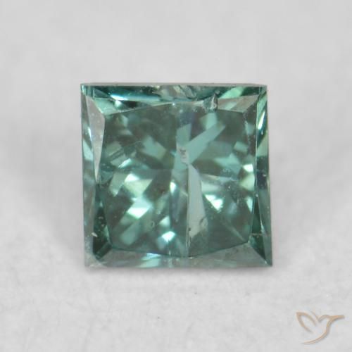 0.08ct Natural Verde Diamante, Cuadrado, VS