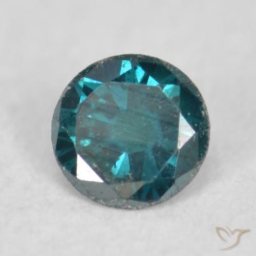 Diamante Azul natural de 0.07 ct, Redondo, VS